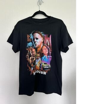 Halloween Michael Myers Graphic Tee in Black - M